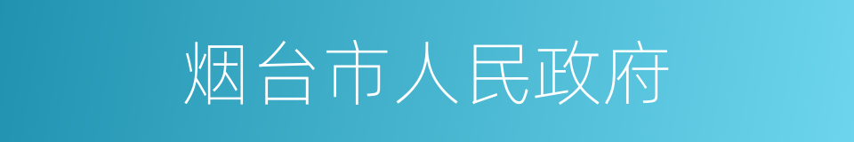 烟台市人民政府的同义词