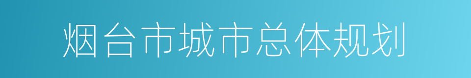 烟台市城市总体规划的同义词