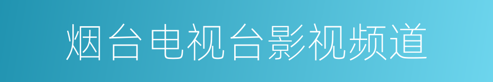 烟台电视台影视频道的同义词