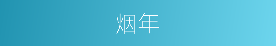 烟年的同义词