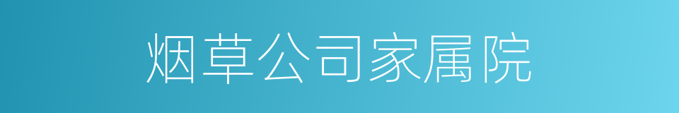 烟草公司家属院的同义词