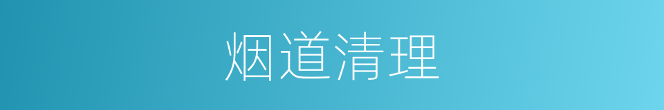 烟道清理的同义词
