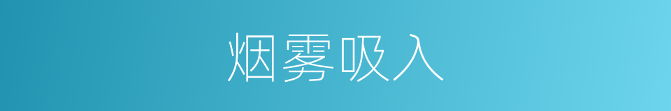 烟雾吸入的同义词