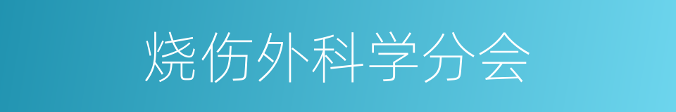 烧伤外科学分会的同义词