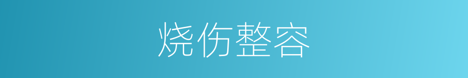 烧伤整容的同义词