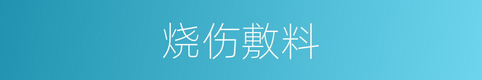烧伤敷料的同义词