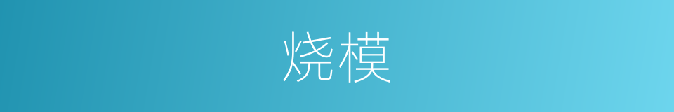 烧模的同义词