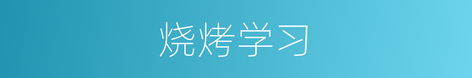 烧烤学习的同义词