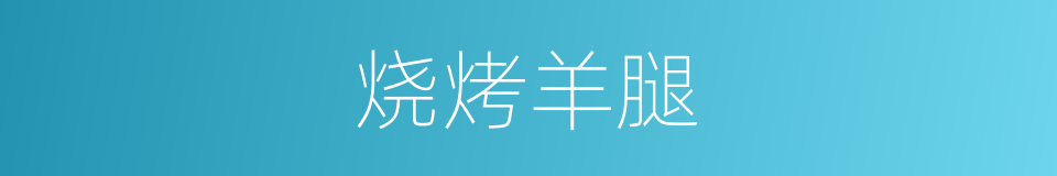 烧烤羊腿的同义词