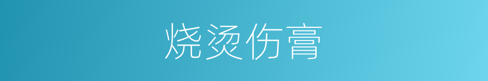 烧烫伤膏的同义词