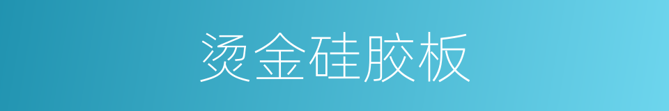 烫金硅胶板的同义词
