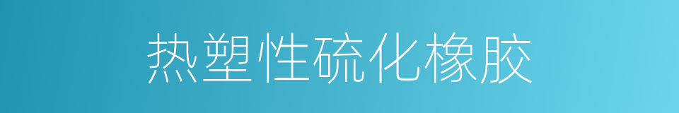 热塑性硫化橡胶的同义词