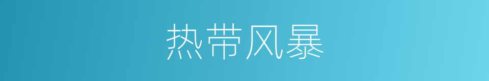 热带风暴的意思