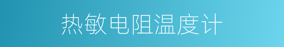 热敏电阻温度计的同义词