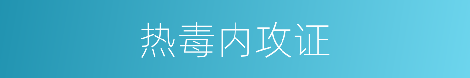 热毒内攻证的同义词