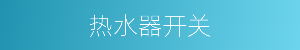 热水器开关的同义词