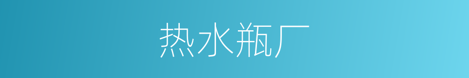热水瓶厂的同义词