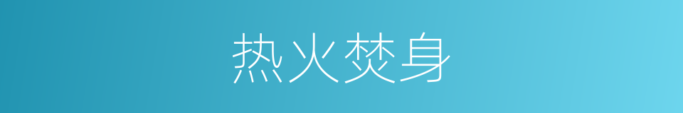 热火焚身的同义词