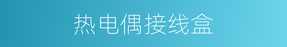 热电偶接线盒的同义词