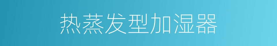 热蒸发型加湿器的同义词
