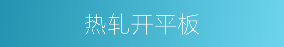 热轧开平板的同义词