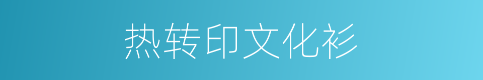 热转印文化衫的同义词