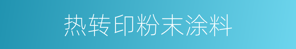 热转印粉末涂料的同义词