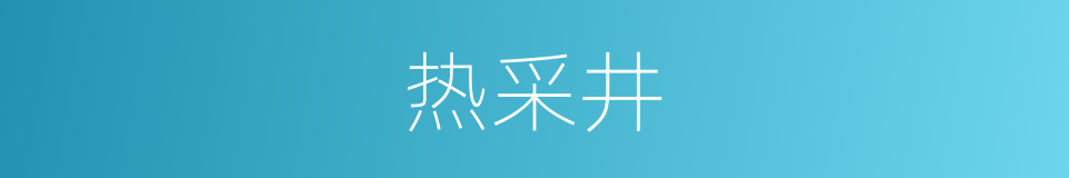 热采井的同义词