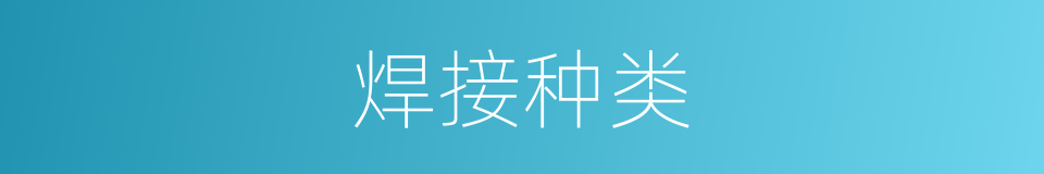 焊接种类的同义词