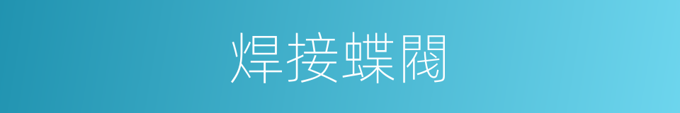 焊接蝶閥的同義詞