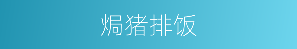 焗猪排饭的同义词