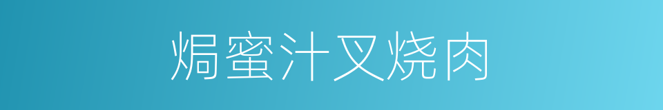 焗蜜汁叉烧肉的同义词