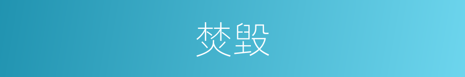 焚毀的意思