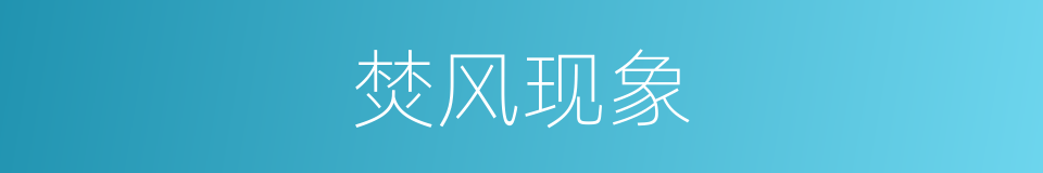 焚风现象的意思
