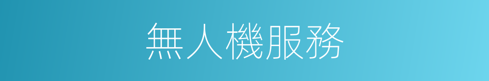 無人機服務的同義詞