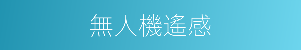 無人機遙感的同義詞