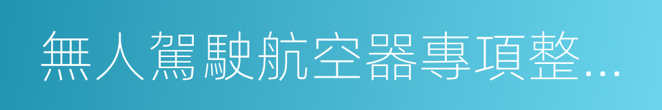 無人駕駛航空器專項整治方案的同義詞