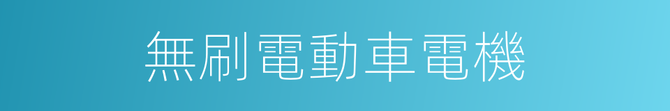 無刷電動車電機的同義詞