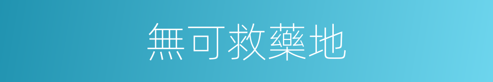 無可救藥地的同義詞