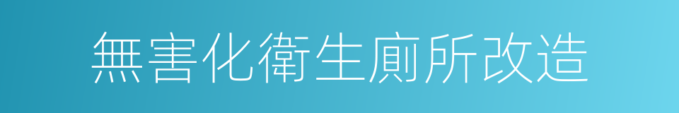 無害化衛生廁所改造的同義詞