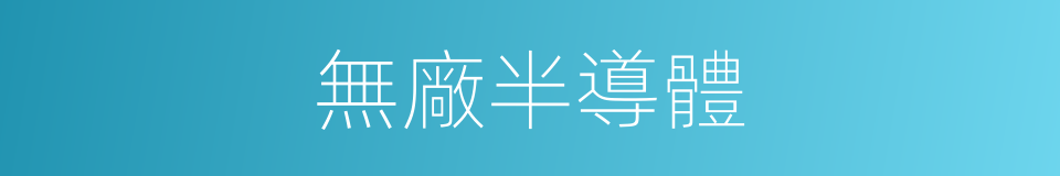 無廠半導體的同義詞