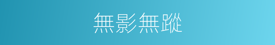 無影無蹤的意思