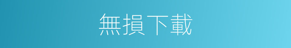 無損下載的同義詞