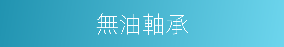 無油軸承的同義詞