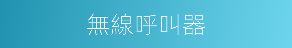 無線呼叫器的同義詞