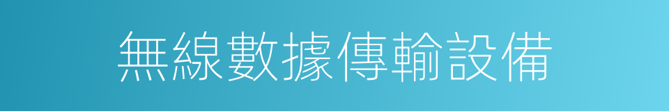 無線數據傳輸設備的同義詞