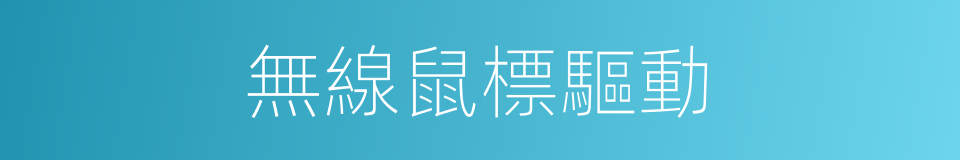 無線鼠標驅動的同義詞