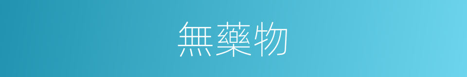 無藥物的同義詞