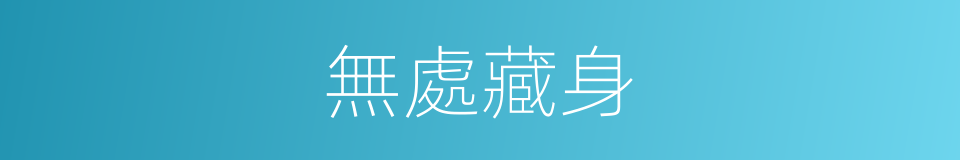 無處藏身的意思