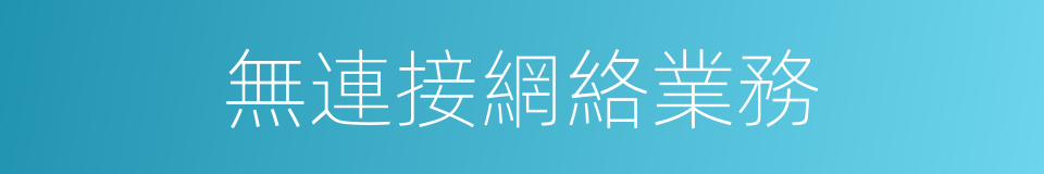 無連接網絡業務的同義詞